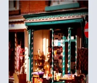 Betty's Shop, Llanidloes, watercolour by Zoe Spencer